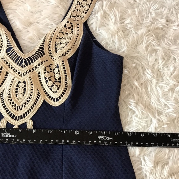NWT Lilly Pulitzer Largo True Navy Embroidered Shify Dress - Picture 7 of 13
